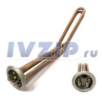 ТЭН для в/н 2000W (МЕДЬ) RF64 горизонт (под анод M6, контакт под винт M4, 2 клеммы) WTH021TX