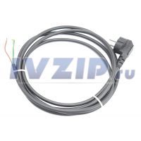 Шнур сетевой ПВС 3*1,5 черный, 3,0 м с заземлением с вилкой