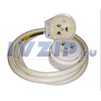 Сетевой шнур для бытовых приборов 3х2,5 мм с заземлением L-1.5 м, силовая вилка с розеткой