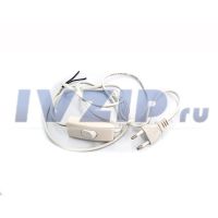 Провод для бра с выключателем белый 1.5м.SP-01669