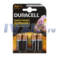 Батарейка АА 1.5V DURACELL Комплект 4шт.