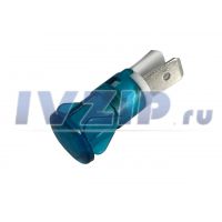 Лампа сигнальная (индикаторная) LED 230В, 12мм, синяя