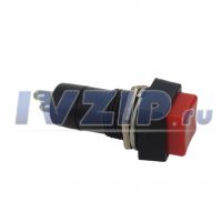 Выключатель кнопочный красная ВКЛ-ВЫКЛ 2 контакта 250В 3А с фиксации KN081