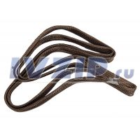 Шнур базальтовый для дверок печей и каминов с плоскими поверхностями, термостойкий, 700*С, полый (чулок),b-14мм, L-2м