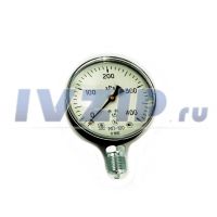 Манометр 400 КПа (d-100мм, радиальный G1/2") для изм. давления жидкости, газа, пара