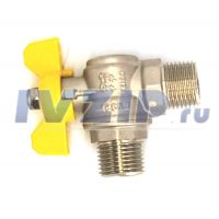 Кран шаровый газ.углов Dy15 нар/нар бабочка ProFactor (PF GBV 336M)