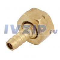 Штуцер с накидной гайкой М22 лев. резьба, вн. под шланг d- 9мм