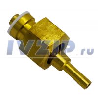 Ниппель на шланг d=6/9мм(с накидной гайкой М22 левая резьба)латунь с пламегасит.