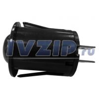 Кнопка включения света в духовке ПКН 12-2 (в сборе, с фиксацией, круглая, черная) PKN12