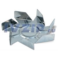 Крыльчатка вентилятора духовки нерж. сталь SMEG (D=150mm, H=25mm / d посадоч=6 mm) 039290137/COK451UN/CU28102