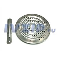 Рассекатель пламени на решётку стола газовой плиты, нержав., d-210мм, с ручкой 01041383