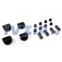 Ручки универсальные для плиты (комплект 4шт, черные, D=6-8mm) COK758UN