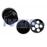 Набор ручек ПГ DARINA мод. GM141-441 (стиль 1D/1C), c газ-контролем духовки, без таймера (черные) 01041648