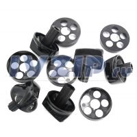 Набор ручек ПГ DARINA мод. GM341, 441 (стиль 1A/1B), с газ-контролем духовки, без таймера черные