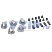 Ручки универсальные для плиты (комплект 5шт, серебр., ) COK780UN