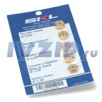 Жиклеры комплект &Oslash;6 MB (под метан Small: &Oslash;0,80, medium: &Oslash;0,90, big/crown: &Oslash;1,00, oven: &Oslash;1,30.) MGC106UN