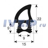 Уплотнитель дверей пароконвектомата и конвекционных печей UNOX GN1000 (KGN1000) низкий