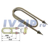 ТЭН 140А13/5.0Р220 (для КПЭ-250-1М, L=31.5см, U=10см) ТЭН-12А