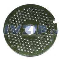 Решетка для мясорубки МИМ-300, ТМ-32, ММ-250 №3 (d=9мм, без бурта) 01.010