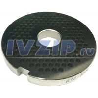 Решетка для профессиональной мясорубки (cистема Unger, нерж., 55 HRC, &Oslash;=69.7мм, d_внутр.=16.6мм, отв.=3мм, h=8.2мм) R70-70.003