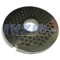 Решетка для профессиональной мясорубки (cистема Unger, нерж., 55 HRC, &Oslash;=81.7мм, d_внутр.=21.5мм, отв.=5мм, h=8.1мм) Н82-82.005