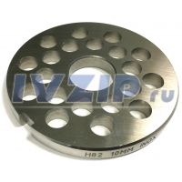 Решетка для профессиональной мясорубки (cистема Unger, нерж., 55 HRC, &Oslash;=81.7мм, d_внутр.=21.5мм, отв.=10мм, h=8.1мм) Н82-82.010