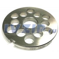 Решетка для профессиональной мясорубки (cистема Unger, нерж., 55 HRC, &Oslash;=81.7мм, d_внутр.=21.5мм, отв.=13мм, h=8.1мм) Н82-82.013