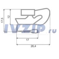 Уплотнитель двери холодильника Минск/Атлант х/к М256/М268/М15 550х1000 М-А(широкий профиль) 769748901800