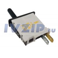 Кнопка света холодильника BOSCH 2-контакта  HL-404KМ3 0.1A/250V черн. (шток 2см) 4317