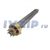 ТЭН для э/к 7500W RDT (3х2.5кВт, резьба G1.5", L=380мм,D=48мм 220/380В, под термостат) 69575