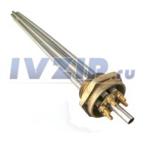 ТЭН для э/к 9900W RDT (3x 3,3кВт, резьба  G1.5", L=480мм, 220/380В, под термостат)