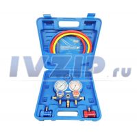 Коллектор VMG-2-R134a Value (R22, R134a, R404A, R407C, d80mm, в кейсе,  шланги,  быстросъемы)