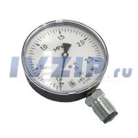 Манометр 2,5 МПа (d-100мм, радиальный G1/2") для изм. давления жидкости, газа, пара